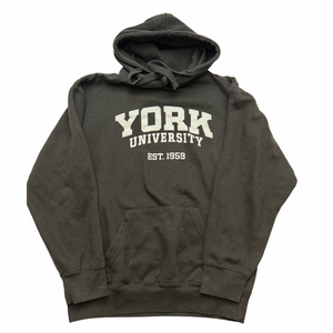York University Black White Varsity Hoodie Unisex Man Woman Lady Size Medium